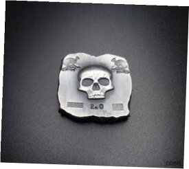 【極美品/品質保証書付】 アンティークコイン 銀貨 2 oz .999 Silver SKULLY Skeleton Head Spooky Boneyard Bullion WPP Bar Skull 3D [送料無料] #sof-wr-012548-3695