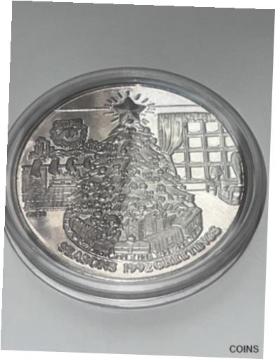 アンティークコイン 銀貨 Christmas Holiday Tree Scene 2 Oz Coin Silver Round Rare [送料無料] #scf-wr-012548-3754 1