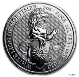 【極美品/品質保証書付】 アンティークコイン コイン 金貨 銀貨 [送料無料] 10 Coin Full Roll 2020 Great Britain 2 oz Silver Queen's Beast White Lion Coins