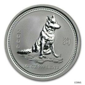 【極美品/品質保証書付】 アンティークコイン コイン 金貨 銀貨 [送料無料] 2006 Australia 50 Cents Series 1 Lunar Year of the Dog 1/2 oz Silver BU Coin