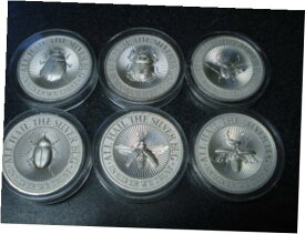 【極美品/品質保証書付】 アンティークコイン コイン 金貨 銀貨 [送料無料] Intaglio Mint All Hail The Silver Bug Beetle 2oz Round Complete 6 Coin Set Rare