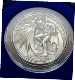 【極美品/品質保証書付】 アンティークコイン コイン 金貨 銀貨 [送料無料] 2021 $10 Cook Islands DC Comics Batman 2 oz Silver Antiqued Coin -Mintage 1,000-