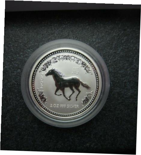  アンティークコイン コイン 金貨 銀貨  [送料無料] 2002 AUSTRALIA OZ SILVER $2 YEAR OF THE HORSE. LUNAR SERIES 1. .999 SILVER