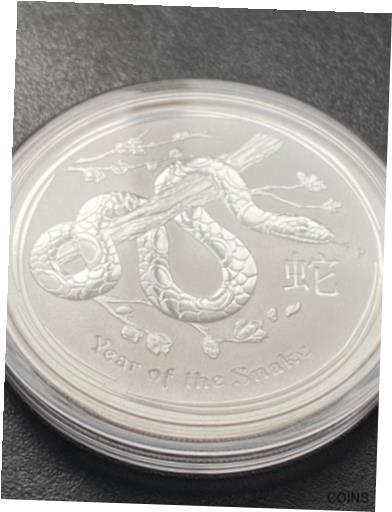  アンティークコイン コイン 金貨 銀貨  [送料無料] 2013-2 oz Year of the Snake Perth Mint Silver Coin-MINT
