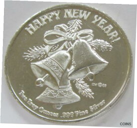 【極美品/品質保証書付】 アンティークコイン コイン 金貨 銀貨 [送料無料] 1985 Happy New Year / Season's Greetings 2 oz. .999 Fine Silver Art Round