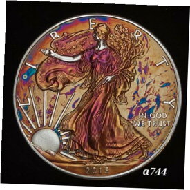 【極美品/品質保証書付】 アンティークコイン 銀貨 Silver American Eagle Coin Colorful Rainbow Toned #a744 [送料無料] #scf-wr-012551-1178