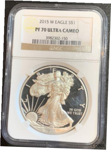  アンティークコイン コイン 金貨 銀貨  [送料無料] 2015-W $1 Proof American Silver Eagle NGC PF70 Ultra Cameo
