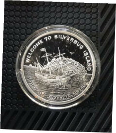 【極美品/品質保証書付】 アンティークコイン コイン 金貨 銀貨 [送料無料] 2015 SILVER BUG ISLAND 1 TROYOZ .999 FINE SILVER COIN IN CAPSULE W/BOX