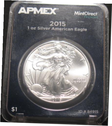  アンティークコイン コイン 金貨 銀貨  [送料無料] 2015 Silver Eagle Dollar $1 1oz Silver Uncirculated Apmex Packaging