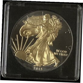 【極美品/品質保証書付】 アンティークコイン コイン 金貨 銀貨 [送料無料] 2015 Golden Enigma Silver Eagle… Ruthenium & 24k Gold W/ COA
