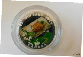 【極美品/品質保証書付】 アンティークコイン コイン 金貨 銀貨 [送料無料] 2015 Venetian Glass Turtle with Broadleaf Arrowhead Flower 1oz coin