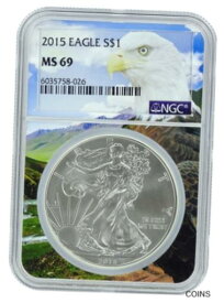 【極美品/品質保証書付】 アンティークコイン コイン 金貨 銀貨 [送料無料] 2015 1oz Silver Eagle NGC MS69 - Eagle Core
