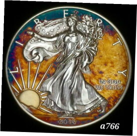【極美品/品質保証書付】 アンティークコイン 銀貨 Silver American Eagle Coin Colorful Rainbow Toned #a766 [送料無料] #scf-wr-012551-399