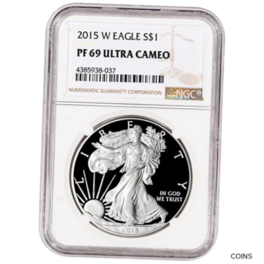 【極美品/品質保証書付】 アンティークコイン 銀貨 2015 W American Silver Eagle Proof - NGC PF69 UCAM [送料無料] #sot-wr-012551-509：金銀プラチナ ワールドリソース