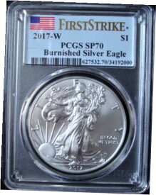 【極美品/品質保証書付】 アンティークコイン 銀貨 2017-W 1oz Silver American Eagle Dollar - PCGS SP 70 - Burnished - First Strike [送料無料] #sot-wr-012553-1576