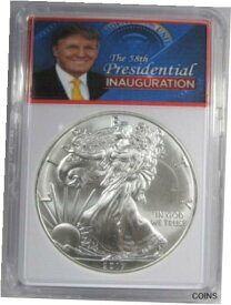 【極美品/品質保証書付】 アンティークコイン コイン 金貨 銀貨 [送料無料] 2017 Silver Eagle Donald Trump 59th Presidential Inauguration Coin AJ684