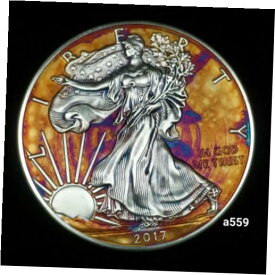 【極美品/品質保証書付】 アンティークコイン 銀貨 Silver American Eagle Coin Colorful Rainbow Toned #a559 [送料無料] #scf-wr-012553-2084