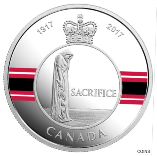  アンティークコイン コイン 金貨 銀貨  [送料無料] 2017 Canadian Honours SACRIFICE MEDAL colorized1 oz .9999 silver proof