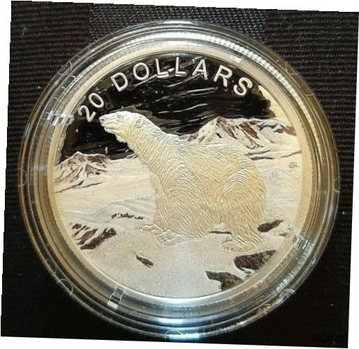  アンティークコイン コイン 金貨 銀貨  [送料無料] 2017 $20. Fine Silver Coin "Glistening North, The Polar Bear" (SH with case $21