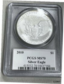 【極美品/品質保証書付】 アンティークコイン 銀貨 2010 1 oz American Silver Eagle - PCGS MS 70- Pink Breast Cancer Ribbon [送料無料] #sot-wr-012794-7008