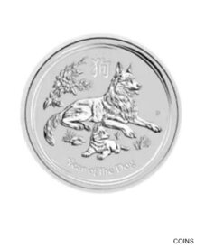 【極美品/品質保証書付】 アンティークコイン コイン 金貨 銀貨 [送料無料] 2018 P Australia $1 Silver Lunar Year of the Dog 1oz .9999 Fine Silver Coin BU