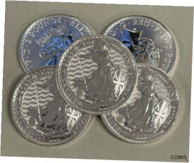 【極美品/品質保証書付】 アンティークコイン コイン 金貨 銀貨 [送料無料] Lot of 5 Silver 2023 Silver Great Britain 1 oz Silver Britannia .999 Fine Coins