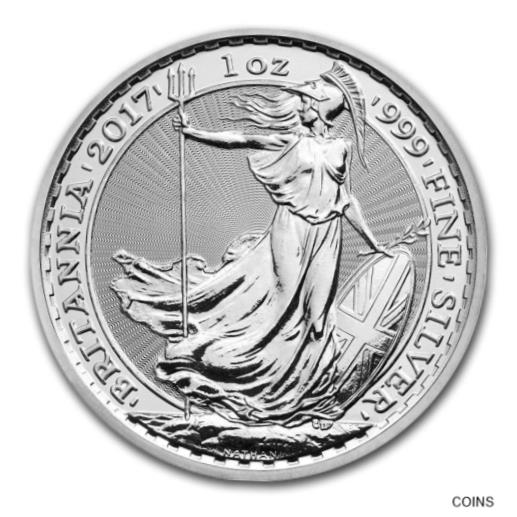 アンティークコイン コイン 金貨 銀貨 [送料無料] British Royal Mint UK ?2 Britannia 2017 1 oz .999 Silver Coin
