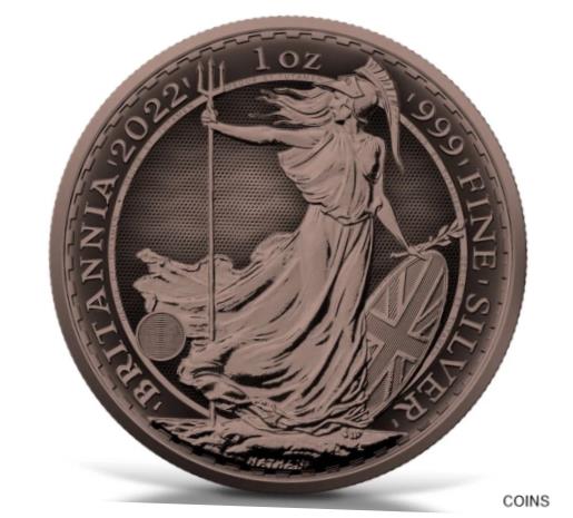  アンティークコイン コイン 金貨 銀貨  [送料無料] 2022 Great Britain Britannia oz Silver Coin Antiqued Copper Edition 200 Made