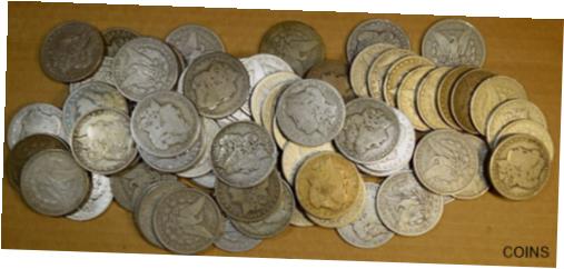  アンティークコイン コイン 金貨 銀貨  [送料無料] Lot of 10 Cull Pre 1921 (1878-1904) Morgan Silver Dollars