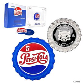 【極美品/品質保証書付】 アンティークコイン コイン 金貨 銀貨 [送料無料] 2022 Chad 6 gram Pepsi-Cola Retro Bottle Cap Proof Silver Coin (w/Box & COA)