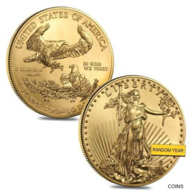【極美品/品質保証書付】 アンティークコイン 金貨 Lot of 2 - 1 oz Gold American Eagle $50 Coin BU (Random Year) [送料無料] #gcf-wr-012962-292