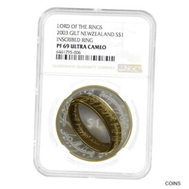 【極美品/品質保証書付】 アンティークコイン コイン 金貨 銀貨 [送料無料] 2003 New Zealand Post 28.28 gram Lord Of the Rings Proof Silver Coin NGC PF 69