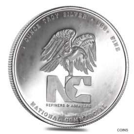 1 オンス National Commercial Assayers & Refiners ヴィンテージ シルバー ラウンド 0.999 ファイン 1 oz National Commercial Assayers & Refiners Vintage Silver Round .999 Fine