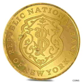 1 オンス リパブリック ナショナル バンク ゴールド ラウンド .9999 ファイン (汚い) 1 oz Republic National Bank Gold Round .9999 Fine (Scruffy)
