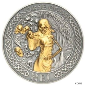 【極美品/品質保証書付】 アンティークコイン コイン 金貨 銀貨 [送料無料] 2023 2 oz Cook Islands Silver Norse God Hel Coin