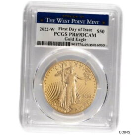 【極美品/品質保証書付】 アンティークコイン 金貨 2022-W 1 oz Proof American Gold Eagle Coin PCGS PR69 (Varied Label) [送料無料] #gct-wr-012966-723