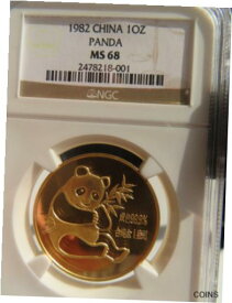 【極美品/品質保証書付】 アンティークコイン 金貨 1982 China Panda G1oz NGC MS68 gold 1oz medal [送料無料] #got-wr-012991-822