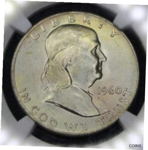 アンティークコイン 銀貨 1960 D NGC MS 64 Silver Franklin Half Dollar Color Rainbow Toning Graded Coin [送料無料] #sct-wr-013008-421