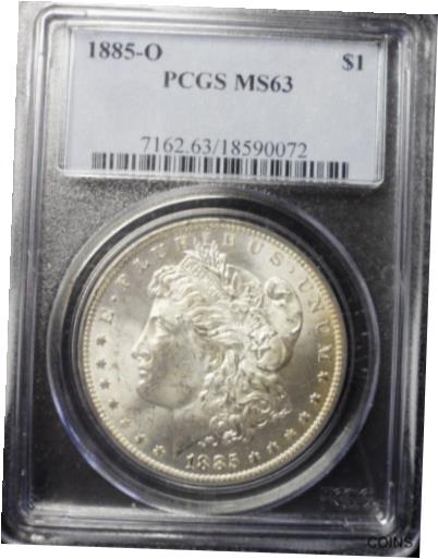 アンティークコイン 銀貨 1885-O Morgan Silver Dollar PCGS MS63 NICE- NEW ORLEANS MINTED COIN [送料無料] #sct-wr-013092-179のサムネイル