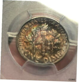 【極美品/品質保証書付】 アンティークコイン コイン 金貨 銀貨 [送料無料] 1949-S Roosevelt Dime Monster Toned PCGS MS-67 - ENN Coins