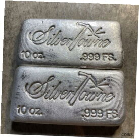 【極美品/品質保証書付】 アンティークコイン コイン 金貨 銀貨 [送料無料] 2 Rare NON-SERIAL Silvertowne 10oz poured silver bars. Not Common…