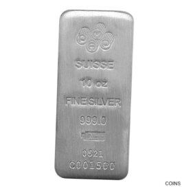 【極美品/品質保証書付】 アンティークコイン コイン 金貨 銀貨 [送料無料] 10 oz PAMP Suisse indian Silver Cast Bar .999 Fine (w/Assay)