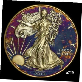 【極美品/品質保証書付】 アンティークコイン 銀貨 Silver American Eagle Coin Colorful Rainbow Toned #a719 (see description) [送料無料] #scf-wr-013199-315