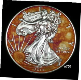 【極美品/品質保証書付】 アンティークコイン 銀貨 Silver American Eagle Coin Colorful Rainbow Toned #a701 [送料無料] #scf-wr-013199-457