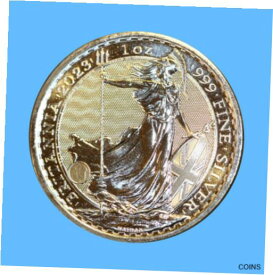 【極美品/品質保証書付】 アンティークコイン コイン 金貨 銀貨 [送料無料] 2023 Silver Britannia 1 oz .999 Fine Silver 2 Pounds