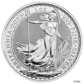 【極美品/品質保証書付】 アンティークコイン コイン 金貨 銀貨 [送料無料] 2023 Great Britain Silver Britannia ?2 - 1 oz - BU