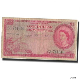 【極美品/品質保証書付】 アンティークコイン コイン 金貨 銀貨 [送料無料] [#571502] Banknote, British Caribbean Territories, 1 Dollar, 1958, 1958-01-02, K