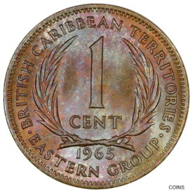 【極美品/品質保証書付】 アンティークコイン 硬貨 BRITISH CARIBBEAN TERRITORIES 1 CENT 1965 UNCIRCULATED *~*TONED*~* [送料無料] #oof-wr-013259-356
