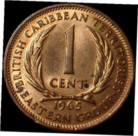 【極美品/品質保証書付】 アンティークコイン 硬貨 British Caribbean Territories 1 Cent 1965 Elizabeth II Bronze Coin WCA 4455 [送料無料] #ocf-wr-013259-493