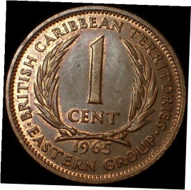 【極美品/品質保証書付】 アンティークコイン 硬貨 British Caribbean Territories 1 Cent 1965 Elizabeth II Bronze Coin WCA 3132 [送料無料] #ocf-wr-013259-505